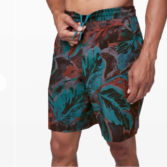 Lululemon Pace Breaker Short 9" *Linerless Tropical Shadow Shark Teal Multi Med - Picture 9 of 15